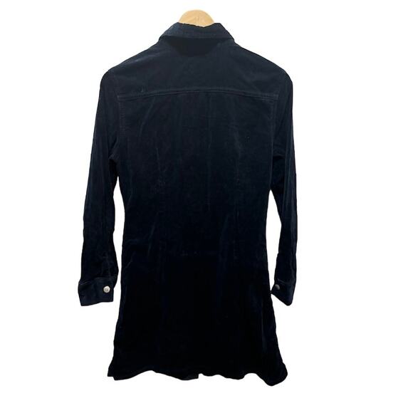 Alexa Chung AG dress navy blue corduroy Pixie long sleeve A-line shirtdress sz M - Picture 5 of 7